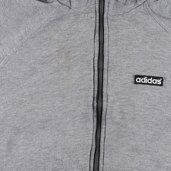 80s-90'S adidas Trefoil Logo Reversible Back Logo Padded Hoodie Puffer Jacket Men's Size L Nylon black type Vintage Second Hand
