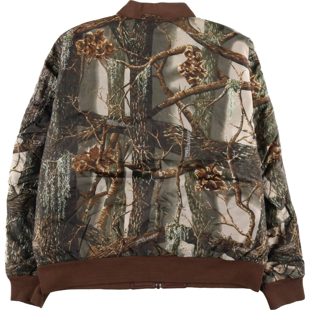 90s-00'S Cabelas Camouflage Pattern Realtree Camo Reversible Padded Puffer Jacket, Men's Size XL Nylon Khaki type Vintage Second Hand