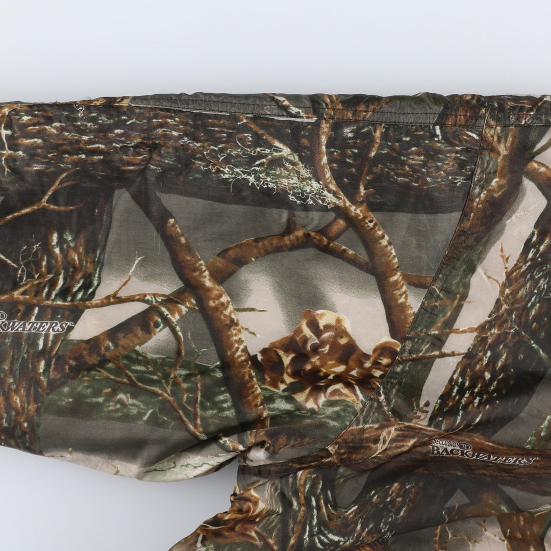 90s-00'S Cabelas Camouflage Pattern Realtree Camo Reversible Padded Puffer Jacket, Men's Size XL Nylon Khaki type Vintage Second Hand