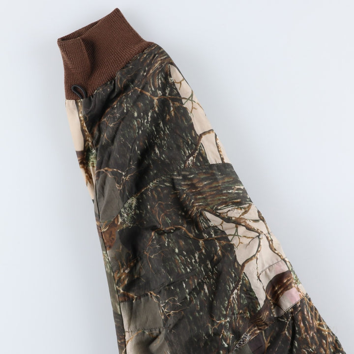 90s-00'S Cabelas Camouflage Pattern Realtree Camo Reversible Padded Puffer Jacket, Men's Size XL Nylon Khaki type Vintage Second Hand