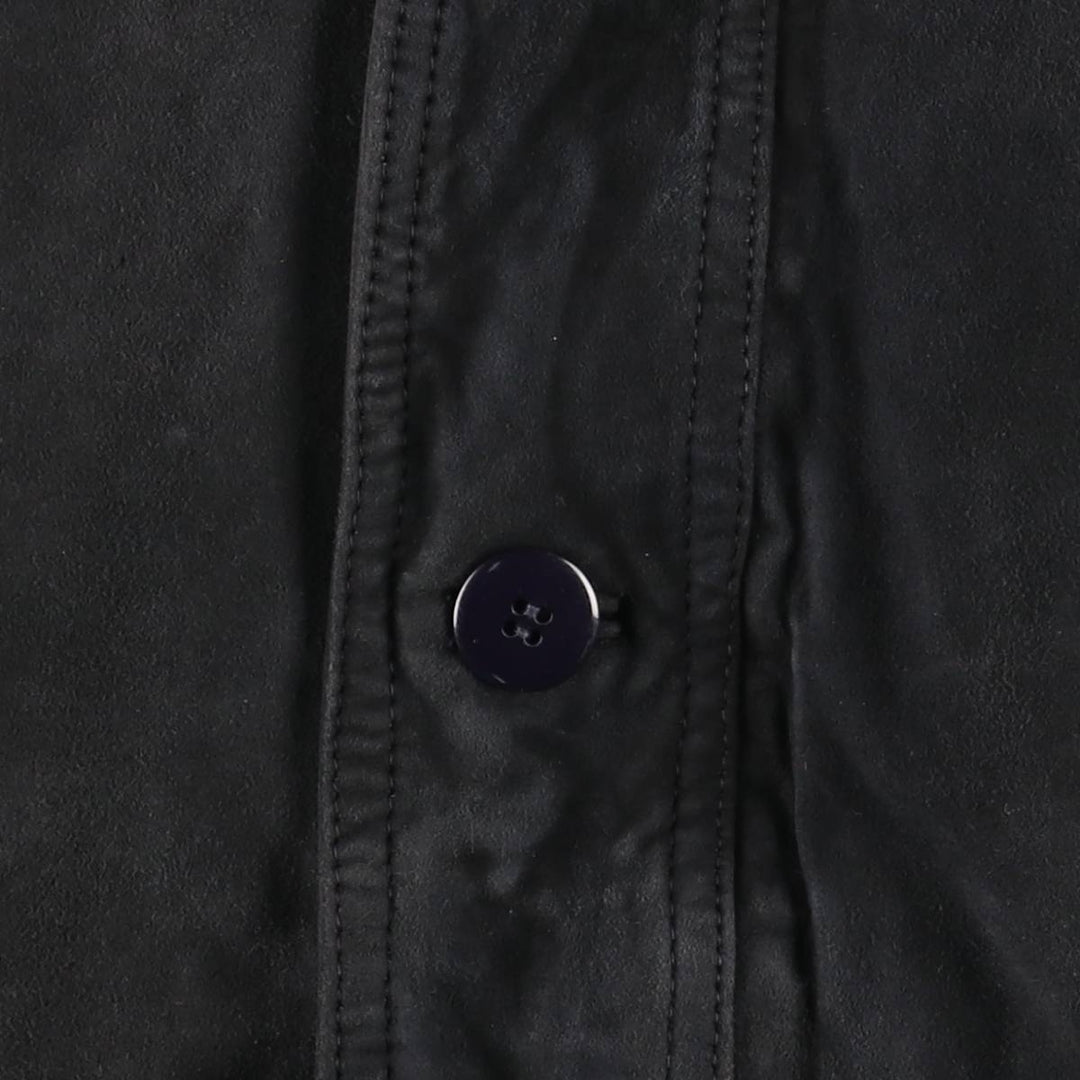 Suede leather blouson for men (size L) genuine leather black type Vintage Second Hand