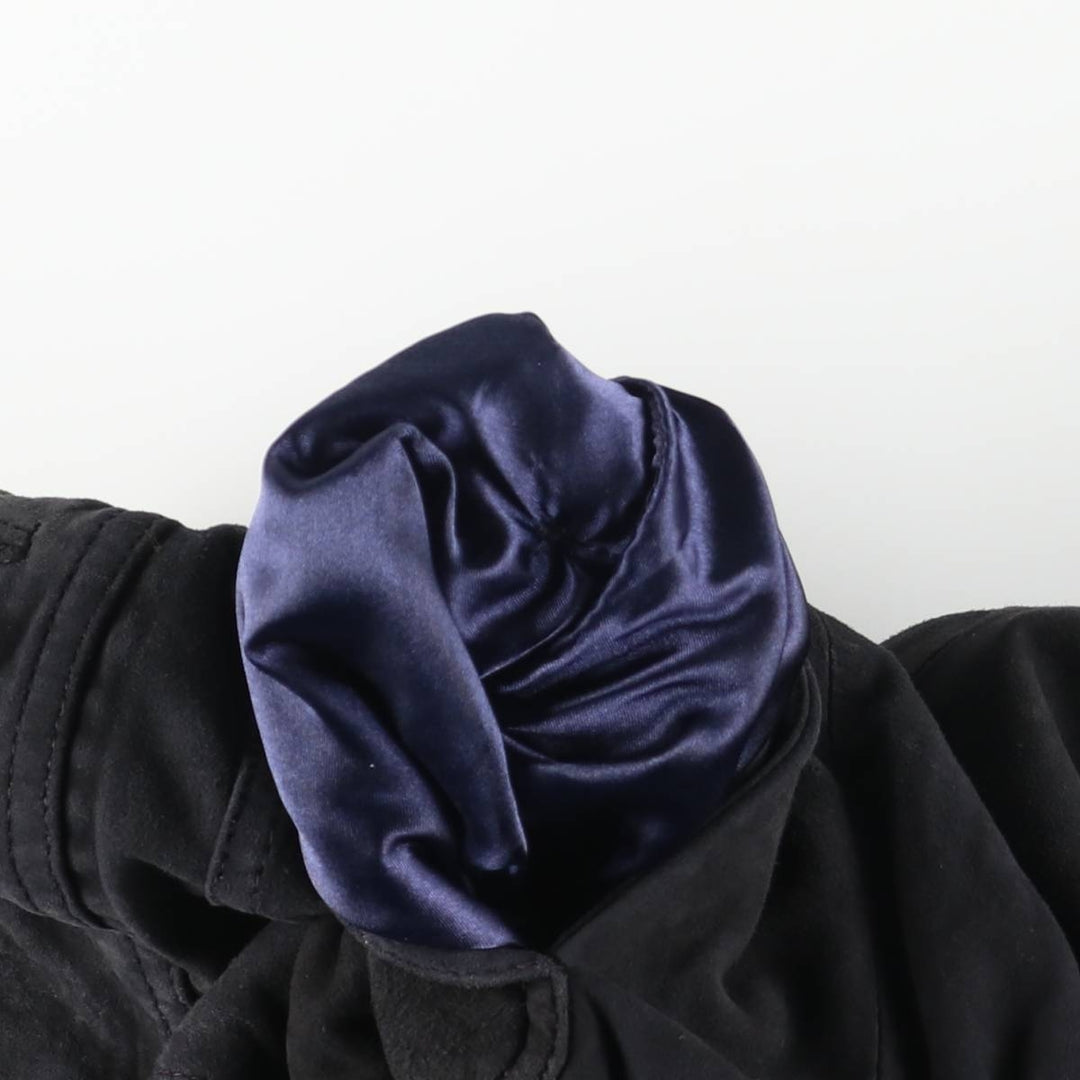 Suede leather blouson for men (size L) genuine leather black type Vintage Second Hand