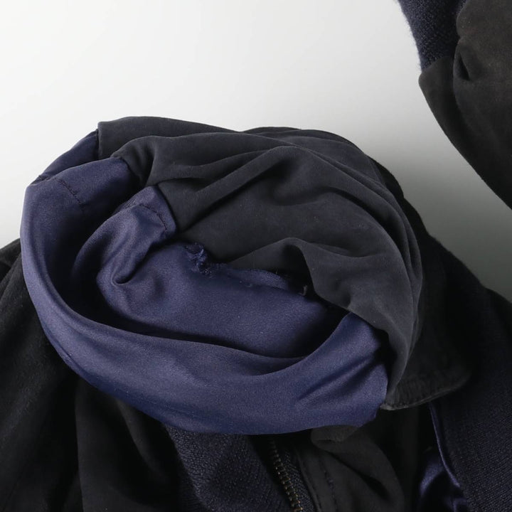 Suede leather blouson for men (size L) genuine leather black type Vintage Second Hand