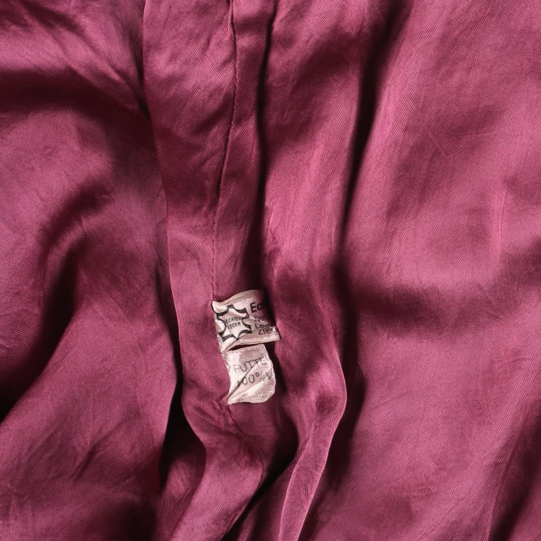 Balster Jacket, Suede Leather Blouson, Men's XL genuine leather Red type red-purple Vintage Second Hand