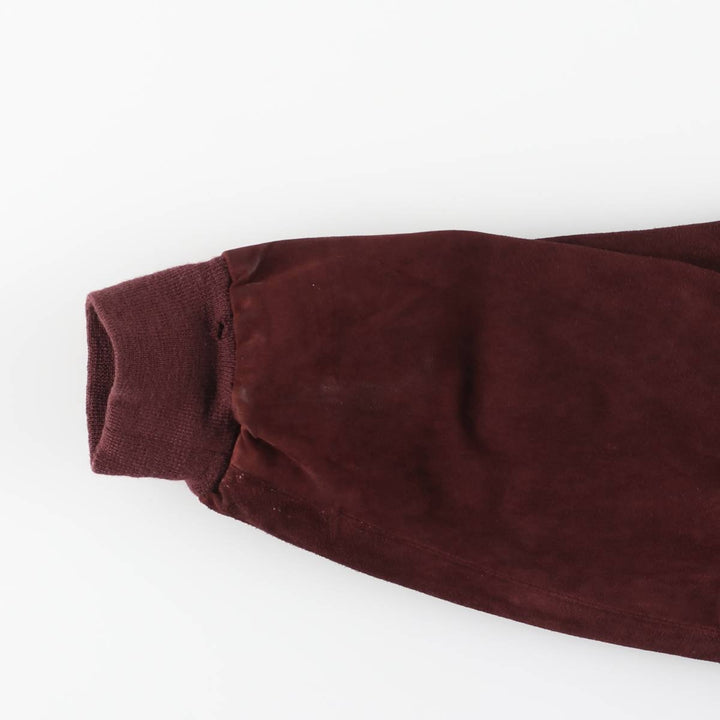 Balster Jacket, Suede Leather Blouson, Men's XL genuine leather Red type red-purple Vintage Second Hand