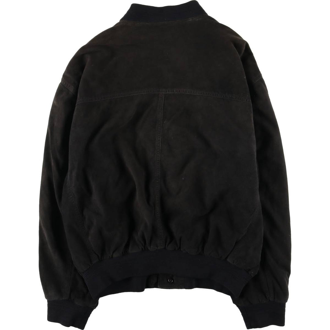 Suede leather blouson, men's size XL genuine leather black type Vintage Second Hand