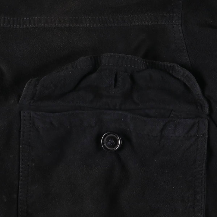 Suede leather blouson, men's size XL genuine leather black type Vintage Second Hand