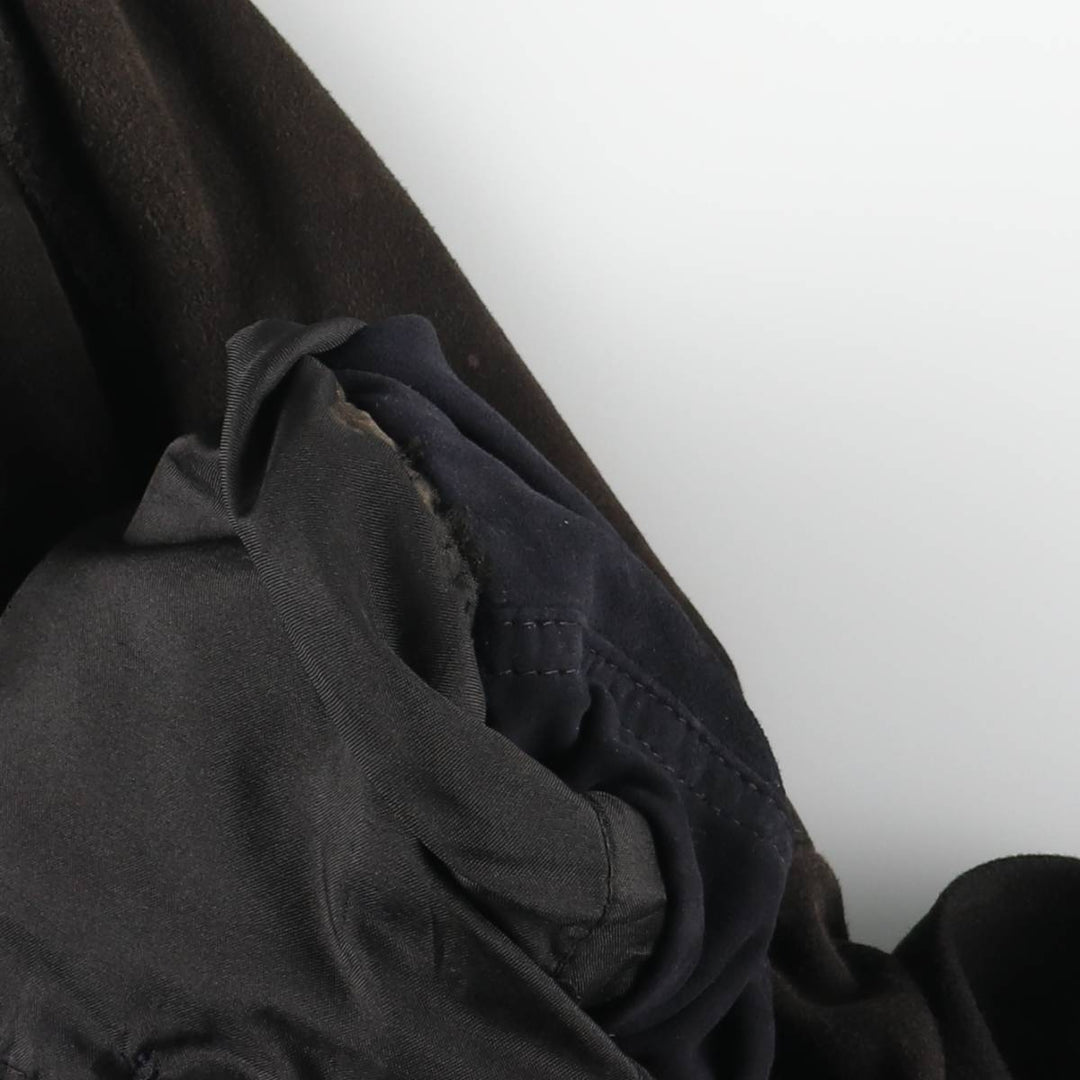 Suede leather blouson, men's size XL genuine leather black type Vintage Second Hand