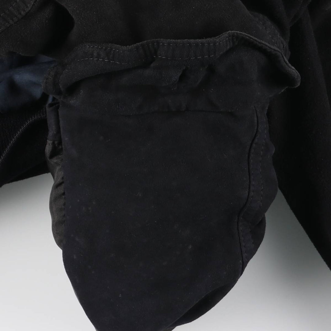 Suede leather blouson, men's size XL genuine leather black type Vintage Second Hand