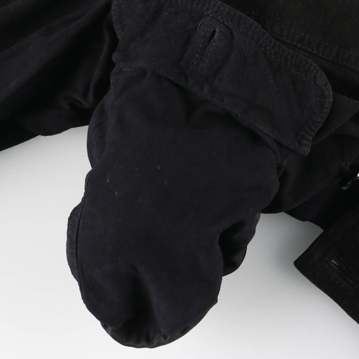 Suede leather blouson, men's size XL genuine leather black type Vintage Second Hand
