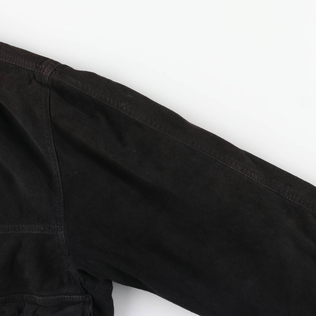 Suede leather blouson, men's size XL genuine leather black type Vintage Second Hand