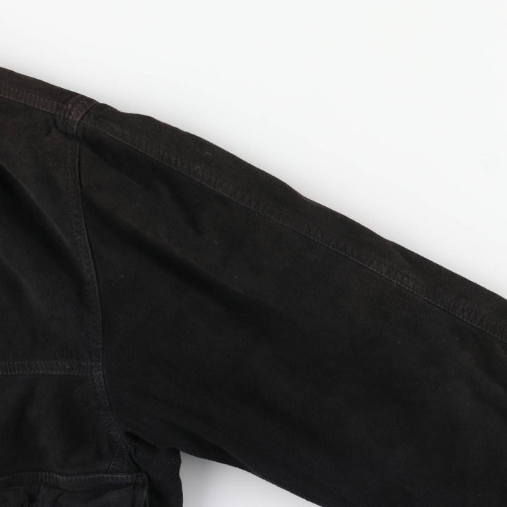 Suede leather blouson, men's size XL genuine leather black type Vintage Second Hand