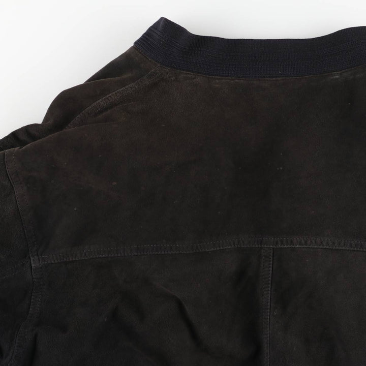 Suede leather blouson, men's size XL genuine leather black type Vintage Second Hand