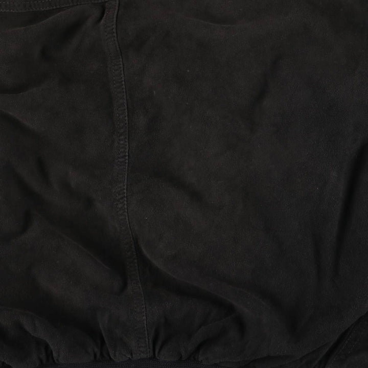 Suede leather blouson, men's size XL genuine leather black type Vintage Second Hand