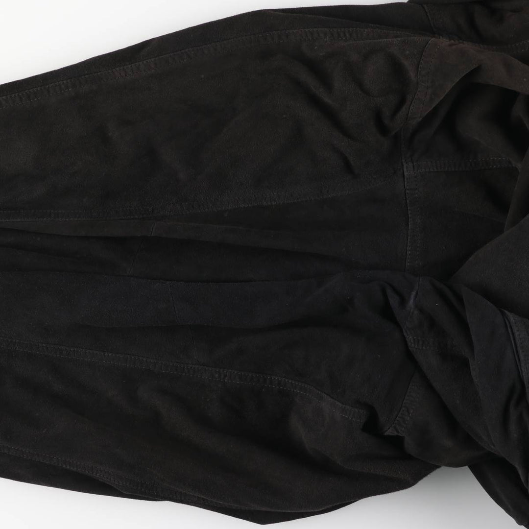 Suede leather blouson, men's size XL genuine leather black type Vintage Second Hand