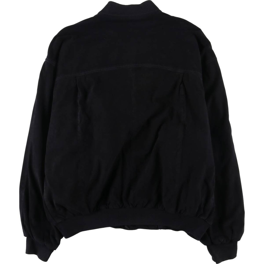 MEC and GREGORYS Suede Leather Blouson, Made in Italy, Men's XL unclear black type Vintage Second Hand