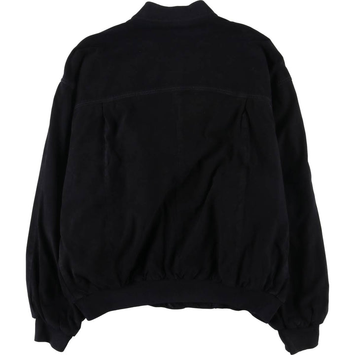 MEC and GREGORYS Suede Leather Blouson, Made in Italy, Men's XL unclear black type Vintage Second Hand
