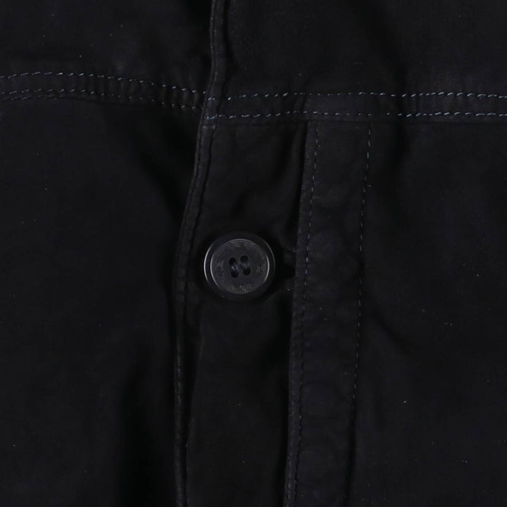 MEC and GREGORYS Suede Leather Blouson, Made in Italy, Men's XL unclear black type Vintage Second Hand