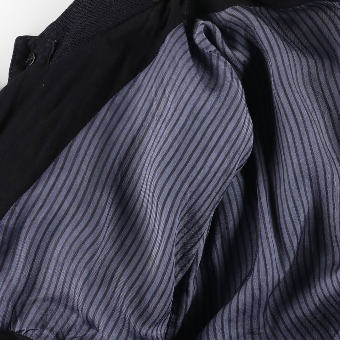 MEC and GREGORYS Suede Leather Blouson, Made in Italy, Men's XL unclear black type Vintage Second Hand