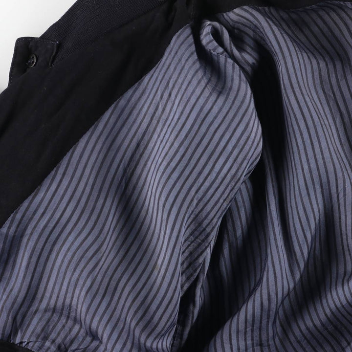 MEC and GREGORYS Suede Leather Blouson, Made in Italy, Men's XL unclear black type Vintage Second Hand