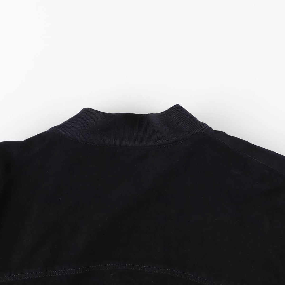MEC and GREGORYS Suede Leather Blouson, Made in Italy, Men's XL unclear black type Vintage Second Hand
