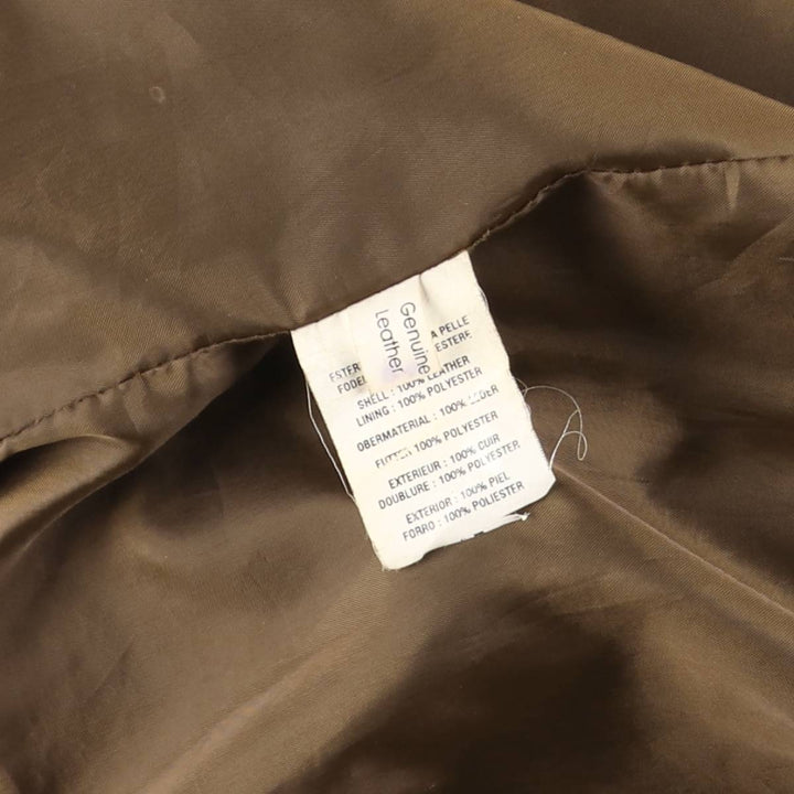 JUST LEATHER Balster Jacket, Suede Leather Blouson, Men's XL genuine leather brown type Vintage Second Hand