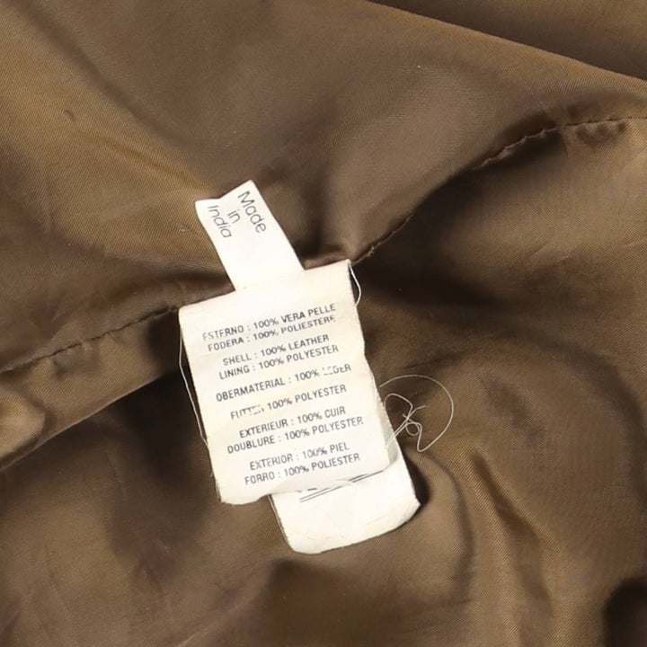 JUST LEATHER Balster Jacket, Suede Leather Blouson, Men's XL genuine leather brown type Vintage Second Hand