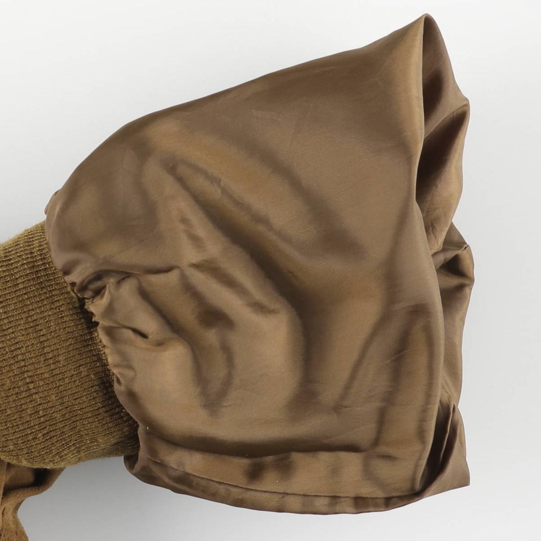 JUST LEATHER Balster Jacket, Suede Leather Blouson, Men's XL genuine leather brown type Vintage Second Hand
