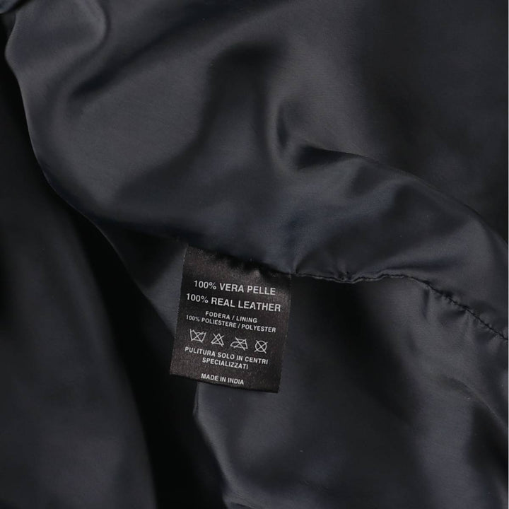Balster Jacket, Suede Leather Blouson, Men's Size L genuine leather black type Vintage Second Hand