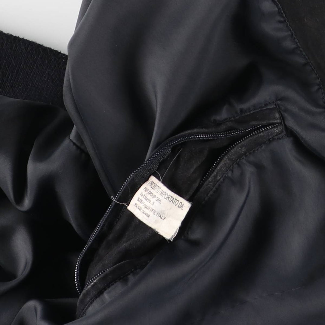 Balster Jacket, Suede Leather Blouson, Men's Size L genuine leather black type Vintage Second Hand