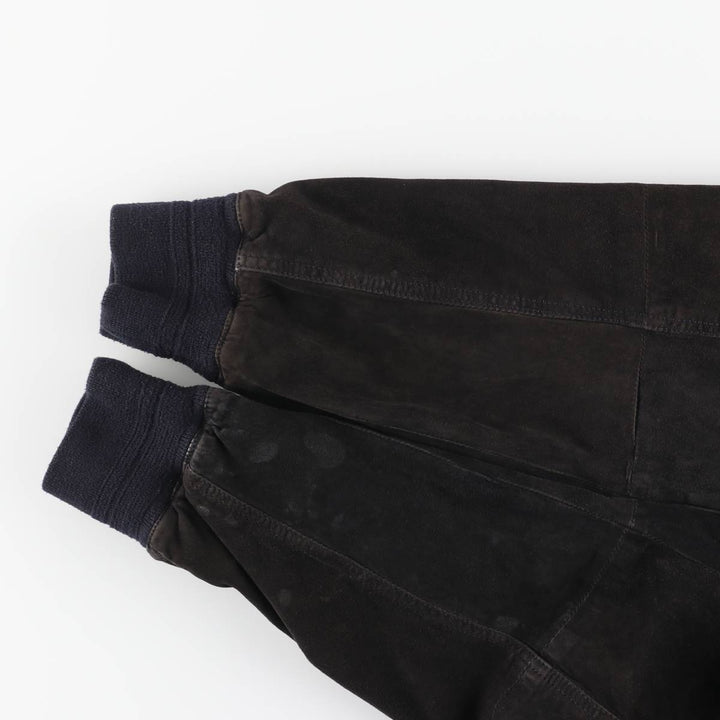 Balster Jacket, Suede Leather Blouson, Men's Size L genuine leather black type Vintage Second Hand