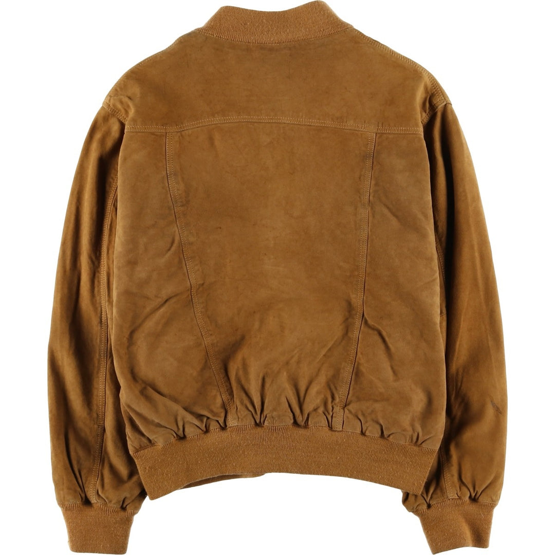 Phill'n'skin Balster Jacket, Suede Leather Blouson, Men's Size L Genuine Leather Suede Leather brown type Vintage Second Hand