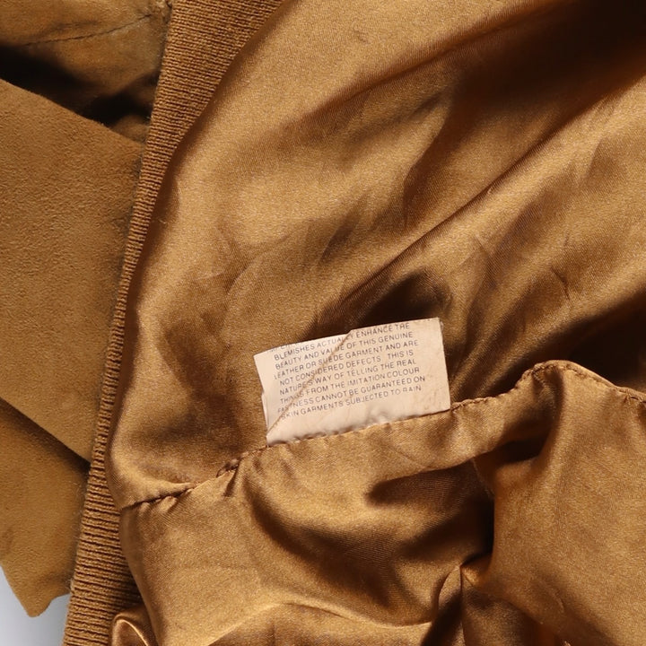 Phill'n'skin Balster Jacket, Suede Leather Blouson, Men's Size L Genuine Leather Suede Leather brown type Vintage Second Hand