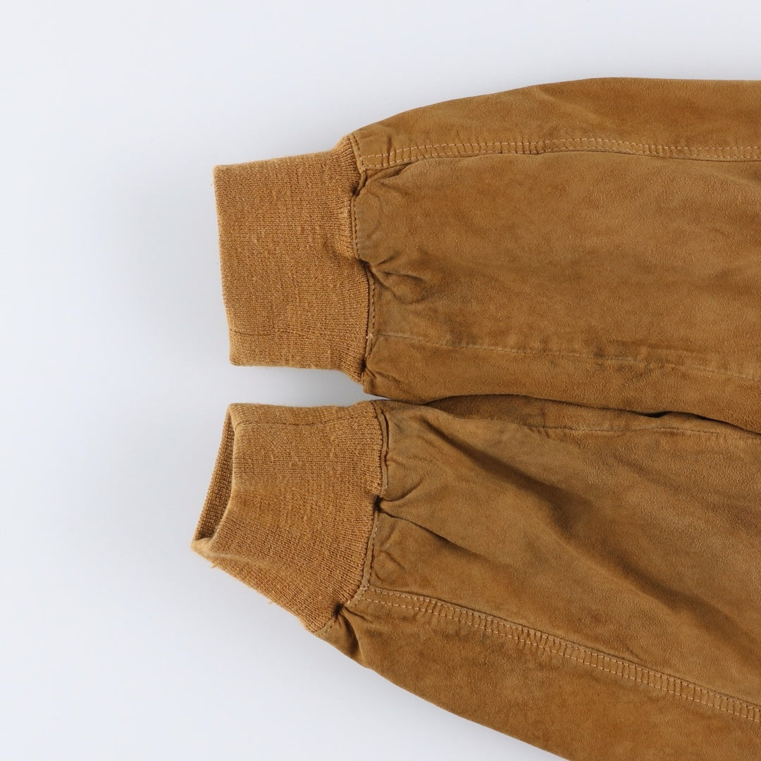 Phill'n'skin Balster Jacket, Suede Leather Blouson, Men's Size L Genuine Leather Suede Leather brown type Vintage Second Hand