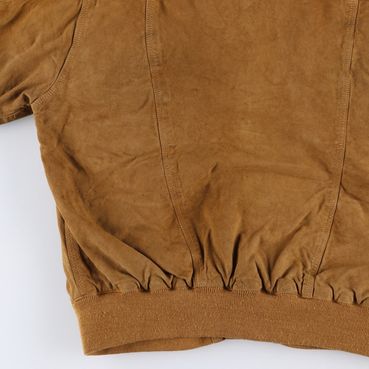 Phill'n'skin Balster Jacket, Suede Leather Blouson, Men's Size L Genuine Leather Suede Leather brown type Vintage Second Hand