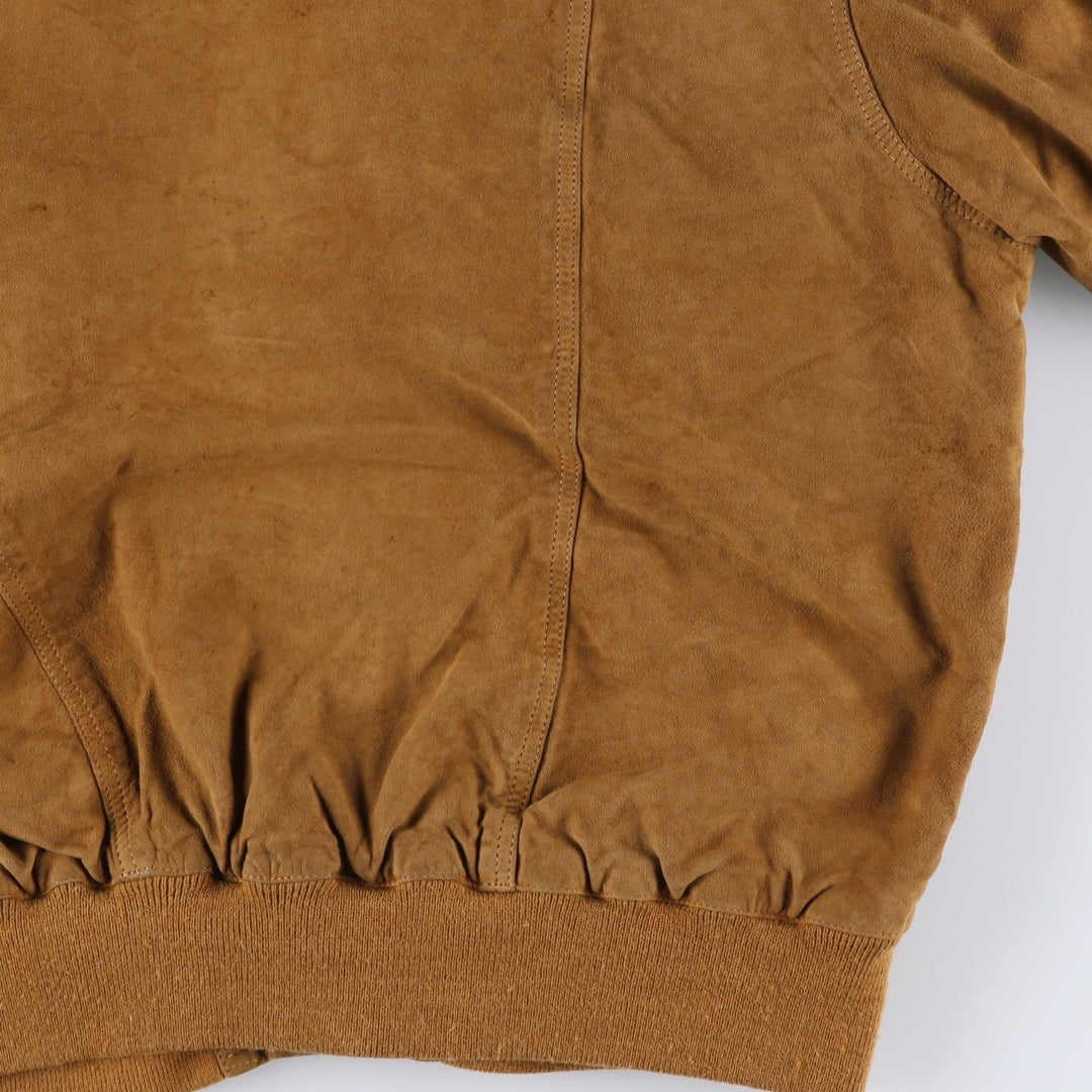 Phill'n'skin Balster Jacket, Suede Leather Blouson, Men's Size L Genuine Leather Suede Leather brown type Vintage Second Hand
