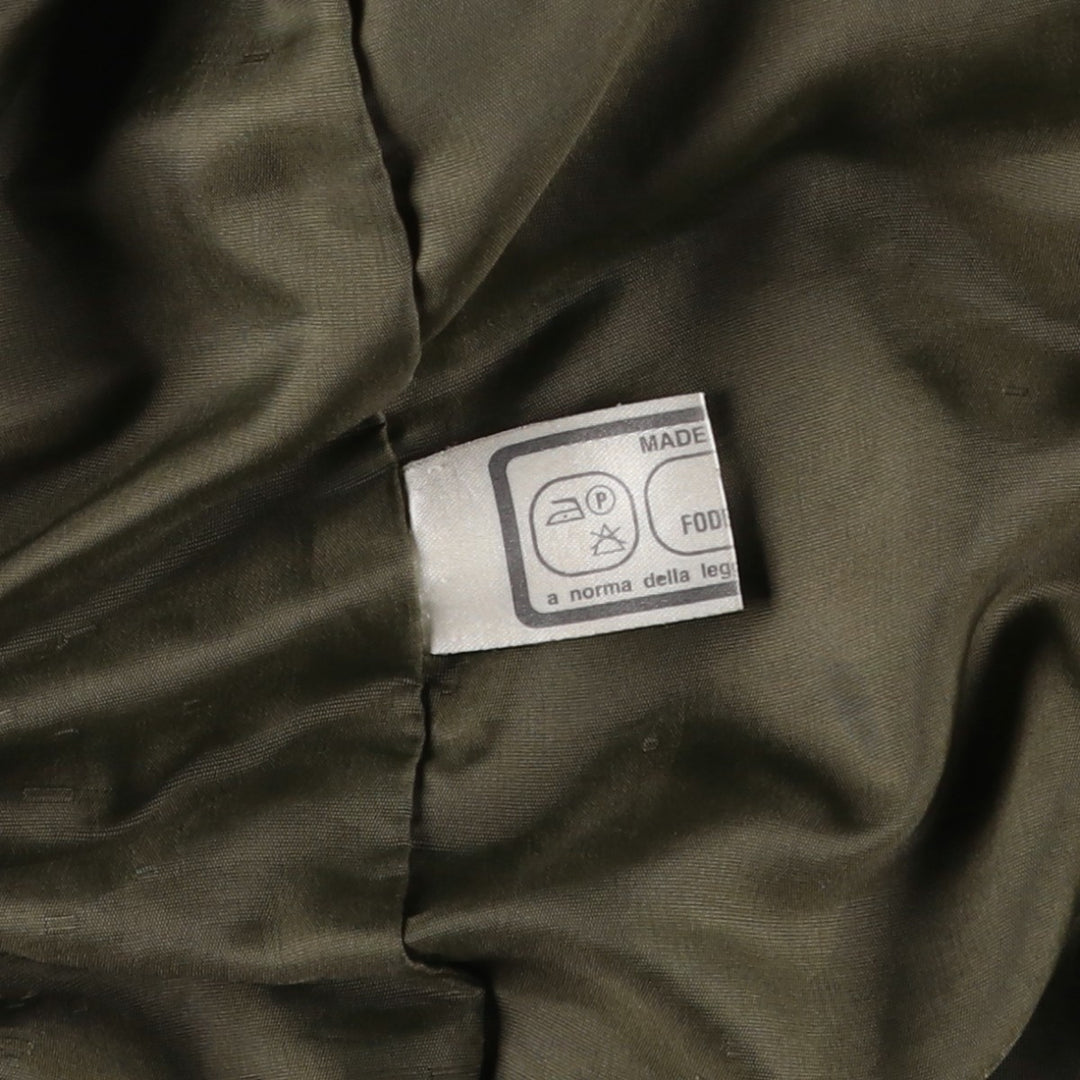 ANTICA PELLERIA Balster Jacket, Suede Leather Blouson, Made in Italy, Men's XXL Genuine Leather Suede Leather Khaki type brown Vintage Second Hand