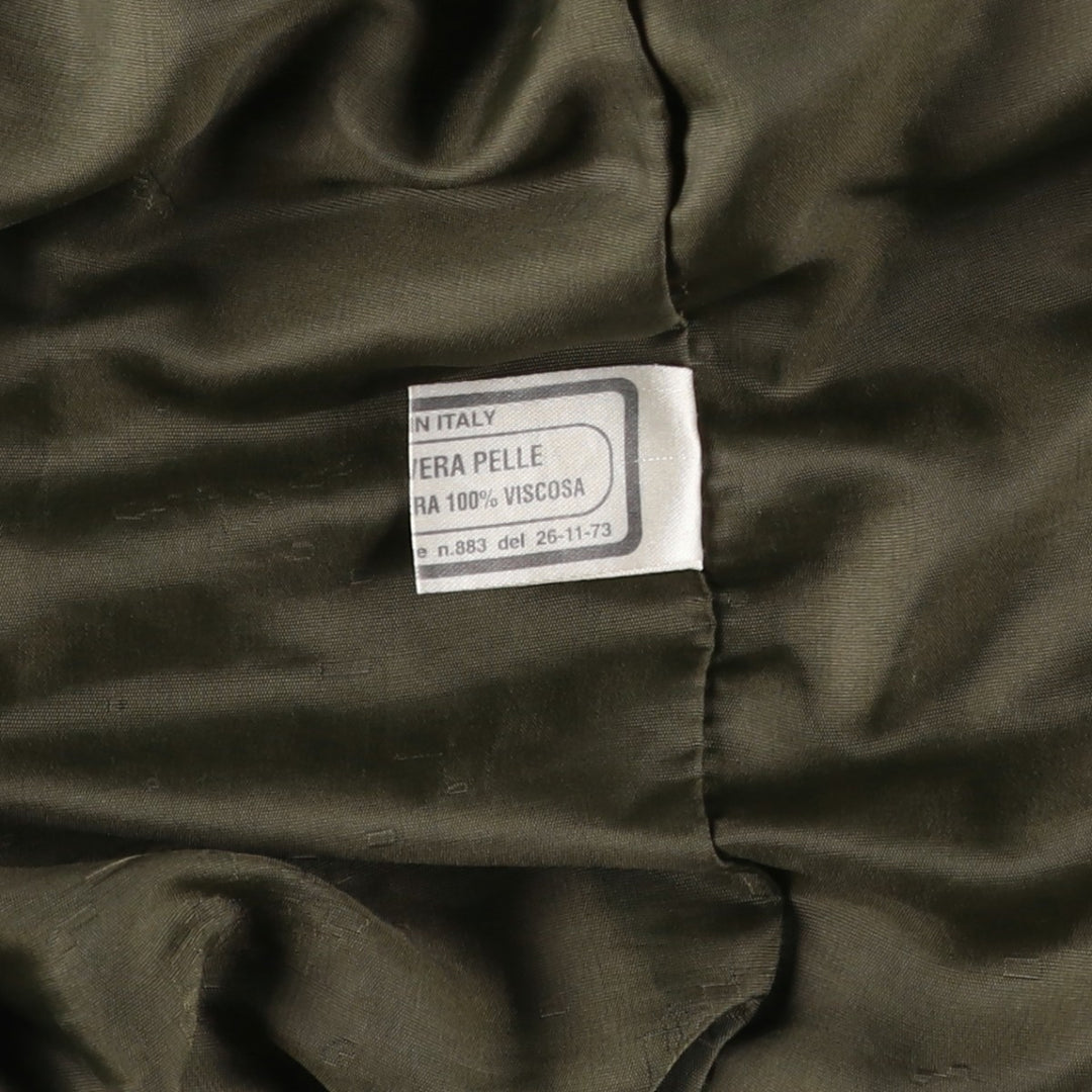 ANTICA PELLERIA Balster Jacket, Suede Leather Blouson, Made in Italy, Men's XXL Genuine Leather Suede Leather Khaki type brown Vintage Second Hand