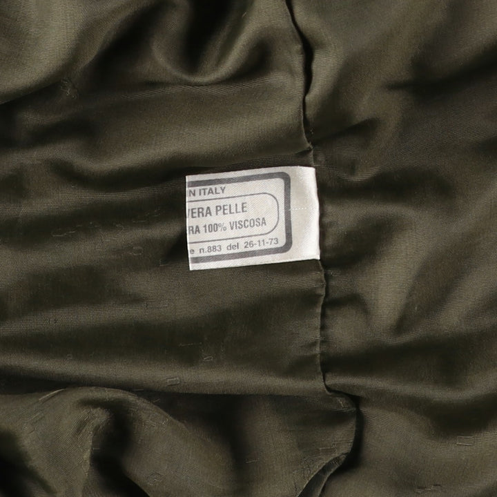ANTICA PELLERIA Balster Jacket, Suede Leather Blouson, Made in Italy, Men's XXL Genuine Leather Suede Leather Khaki type brown Vintage Second Hand