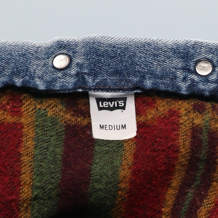 90'S Levi's 70617-4891 denim jacket, made in the USA, men's size M, vintage cotton Blue type light blue Vintage Second Hand