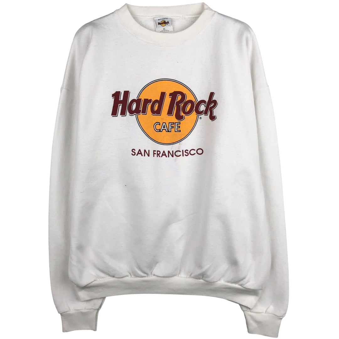 HARD ROCK CAFE Advertising Sweatshirt, Men's Size XL polyester white type Vintage Second Hand