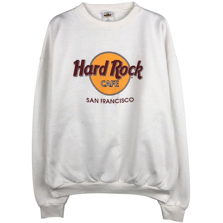 HARD ROCK CAFE Advertising Sweatshirt, Men's Size XL polyester white type Vintage Second Hand