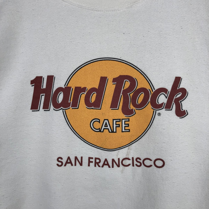 HARD ROCK CAFE Advertising Sweatshirt, Men's Size XL polyester white type Vintage Second Hand