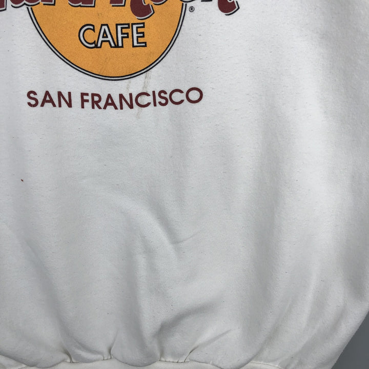 HARD ROCK CAFE Advertising Sweatshirt, Men's Size XL polyester white type Vintage Second Hand