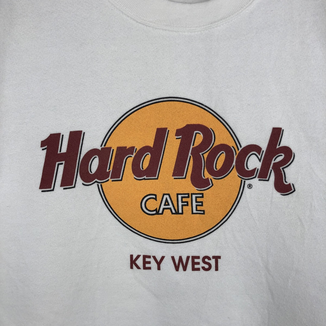 90'S Hard Rock Cafe Advertising Sweatshirt, Made in USA, Men's L, Vintage cotton white type Vintage Second Hand