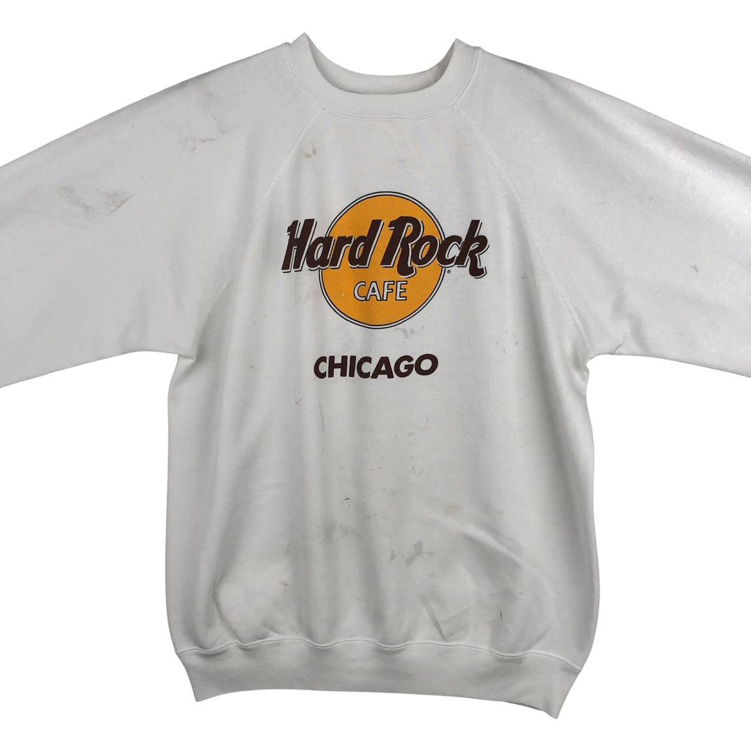 Vintage 1980'S Hanes Hard Rock Cafe Advertising Sweatshirt, Made in USA, Men's XL cotton white type Vintage Second Hand