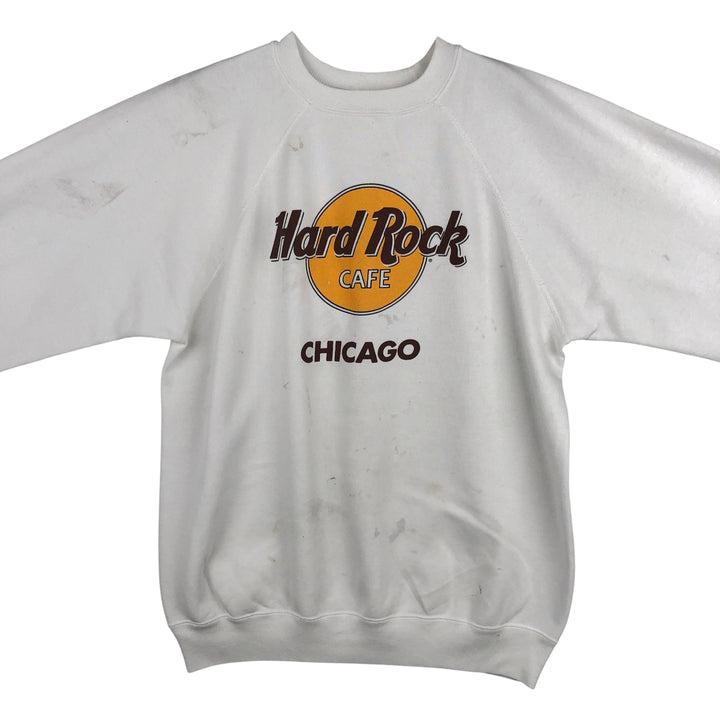Vintage 1980'S Hanes Hard Rock Cafe Advertising Sweatshirt, Made in USA, Men's XL cotton white type Vintage Second Hand