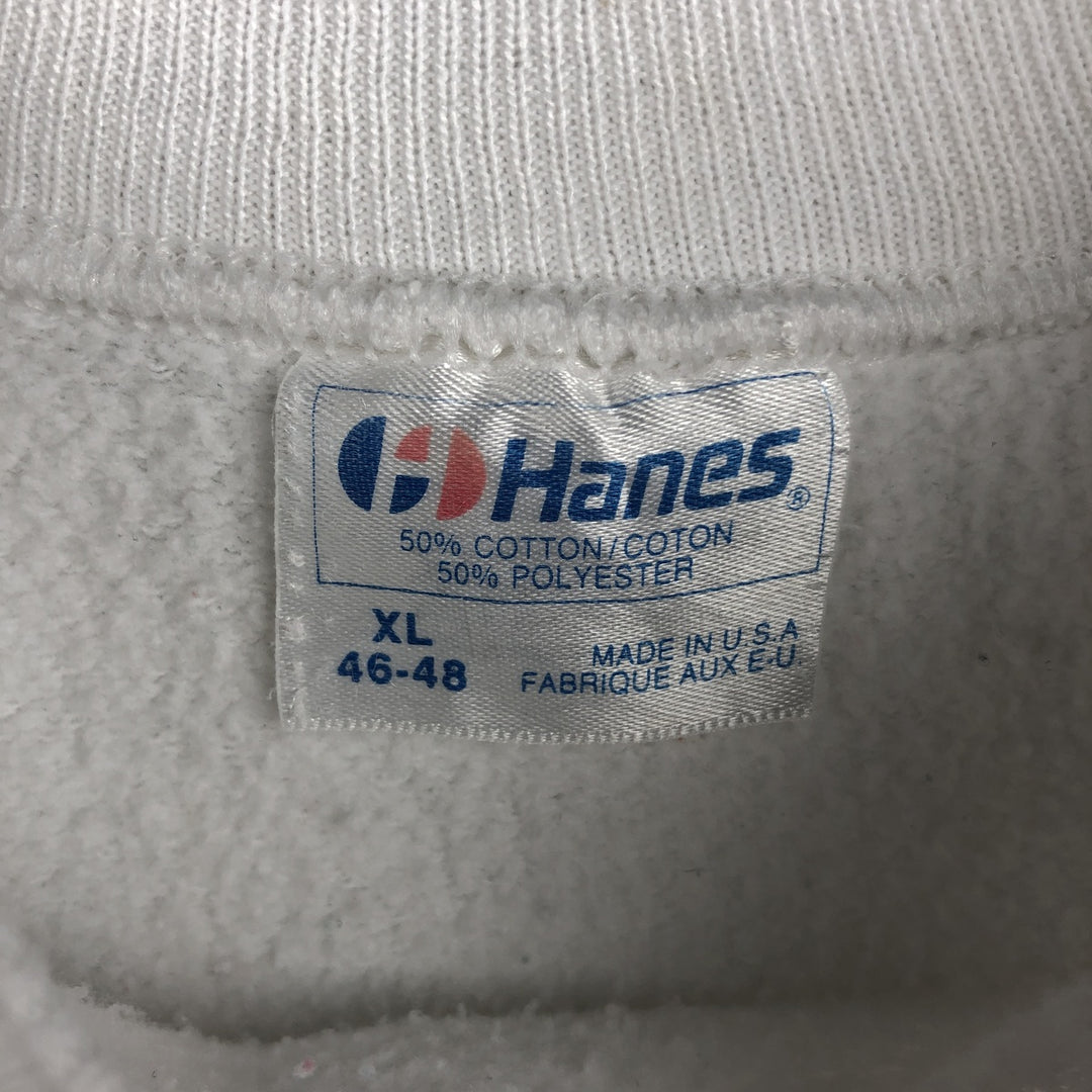 Vintage 1980'S Hanes Hard Rock Cafe Advertising Sweatshirt, Made in USA, Men's XL cotton white type Vintage Second Hand