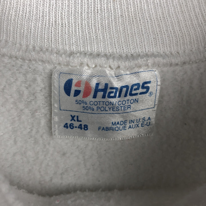 Vintage 1980'S Hanes Hard Rock Cafe Advertising Sweatshirt, Made in USA, Men's XL cotton white type Vintage Second Hand