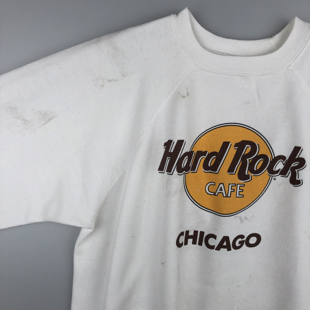 Vintage 1980'S Hanes Hard Rock Cafe Advertising Sweatshirt, Made in USA, Men's XL cotton white type Vintage Second Hand